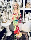 OOAK Fashion Doll size Chic Multicolor Tiered Ruffle Evening GownEnsemble!