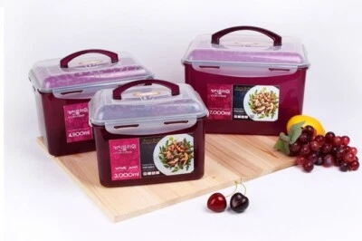 KOREA Kitchen Flower Smart Dome Kimchi Container Set of 3 7/4.5/3.7L - Image 1 of 4