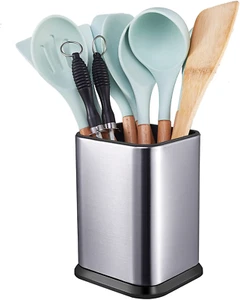 Organizador de soporte para utensilios de cocina para encimera soporte de espátula de acero inoxidable - Imagen 1 de 7