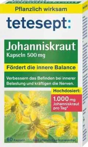 Tetesept Johanniskraut Kapseln 500 mg, 60 Stück, PZN 18248031 - Bild 1 von 2