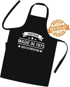 50th BIRTHDAY Cooks Apron / VINTAGE Made In 1975 / UNISEX / Xmas / BBQ / Quality - Picture 1 of 13