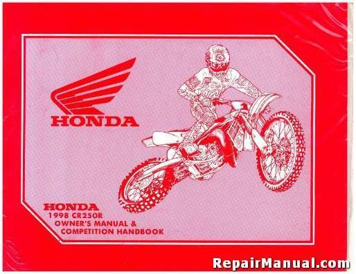 Honda CR250R 1998 manual del propietario de motocicletas manual de competencia: 31KZ3690 Foto 1 de 1