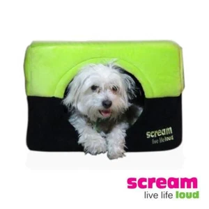 Dog or Cat Scream Pet House 48x43x34cm - Green and Pink - Bild 1 von 5