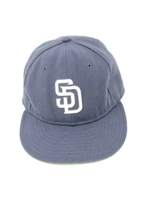 New Era 59Fifty Hat MLB San Diego Padres Mens Womens Navy Blue Fitted 5950 Cap - Picture 1 of 6
