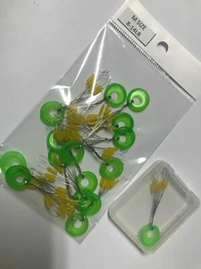 96 Galleggiante in Gomma Colonna da Pesca Bobber Ferma Pezzo Affondatore S M L Taglia Giallo - Foto 1 di 6