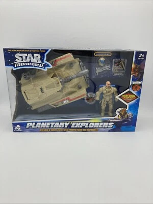 Raro - Lanard Star Troopers Research & Survey Tank Vehicle & Trooper Figura ¡Nuevo! Foto 1 de 4