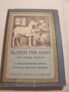 Vtg 1966 Zlateh the Goat Issac Bashevis Singer Maurice Sendak Illustrated HC/DJ - Picture 1 of 15