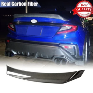 For Subaru WRX 2022-2024 Real Carbon Fiber Rear Trunk Spoiler Wing Lip Duckbill - Picture 1 of 14