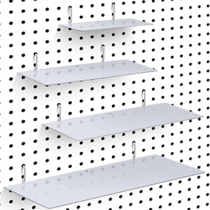 4 Pack Pegboard Shelves Wall Organizer Peg Board Shelf Brackets Pegboard Steel T - Picture 1 of 12
