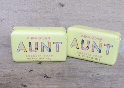 Milton & Drew Amazing AUNT Freesia Soaps (2)  10.58 oz.  New - Image 1 of 3