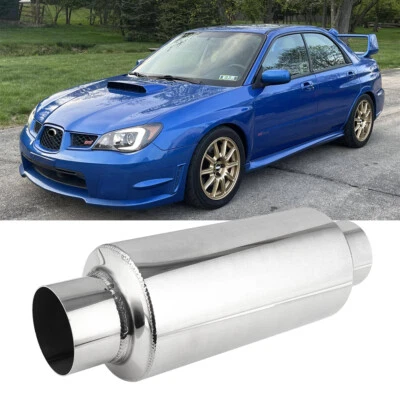 2.5" In/Outlet 16" Exhaust Muffler Resonator No Drone For Subaru WRX STI Impreza - Image 1 of 4