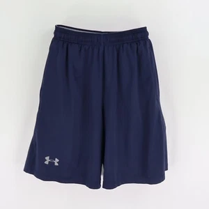 Under Armour Athletic Shorts Loose Fit Boys M Dark Blue Pockets Gym Basketball - Picture 1 of 6