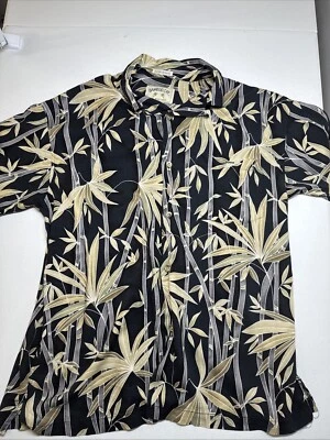 Camisa hawaiana Bamboo Cay Fine Resortwear para hombre talla grande patrón floral mediano Foto 1 de 4