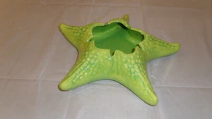 Vintage Mid Century Ceramic Starfish Ashtray 11” Dia. Flowered Turtle Florida - Picture 1 of 8