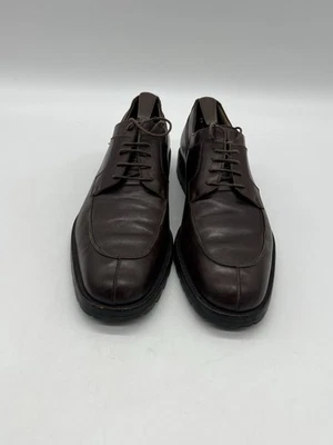Salvatore Ferragamo Men's 9.5D Brown Leather Split Toe Dress Oxfords Shoes. - Image 1 of 4