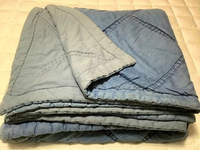 Edredón Pottery Barn Chambray Denim Full Queen Foto 1 de 4