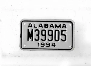 ALABAMA 1994 license plate "M39905" ***MINT***MOTORCYCLE*** - Picture 1 of 1