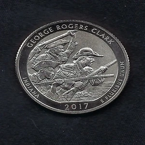 2017 S RIVESTITO POTENZIATO Proof GEORGE ROGERS CLARK ATB Quarter - Foto 1 di 2