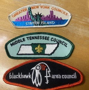 BOY SCOUT GROUP OF 11 USED PATCHES CSP'S, POSITION, AND OTHERS - Picture 1 of 8