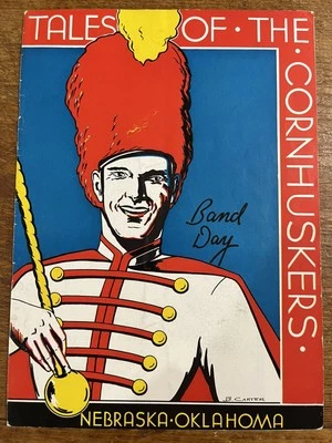 1937 NEBRASKA v OKLAHOMA football program/POP IVY/O.U. to 1st Bowl game-MINT - Image 1 of 4