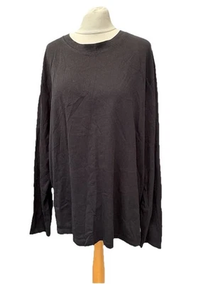 Next Camiseta Negra Manga Larga Talla XL Algodón Cuello Redondo Hombre’s  Foto 1 de 4