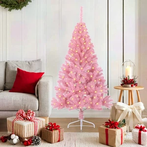 Albero di Natale artificiale con luci integrate Rosa 150 cm PVC 099home - Foto 1 di 1