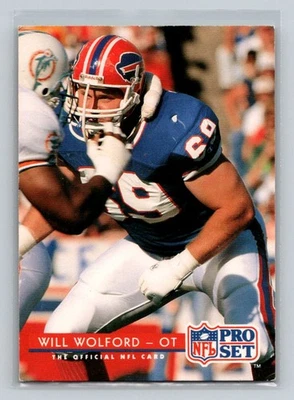 1992 Pro Set #106 Will Wolford Buffalo Bills Football Card - Image 1 of 2