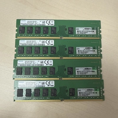 4 x Samsung 8GB 1Rx8 PC4-2400T ED1-11 DDR4 2400Mhz 288Pin  - Image 1 of 4