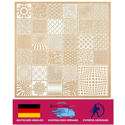 Kreatives 32-teiliges Set Geometrische Schablonen für Wand- und Möbel-Dekoration - Bild 1 von 2