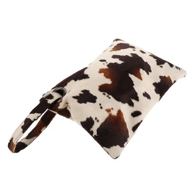  Brown Cow Print Evening Bag Cute Cow Pattern Handbag For Women Small Zip Make - Image 1 of 4