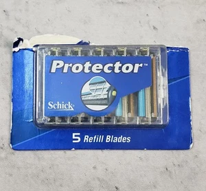 Schick Protector Rasierklingen Nachfüllpackungen 5 Stück Neu aus altem Lagerbestand versiegelt 1997 -- Packung beschädigt - Bild 1 von 7