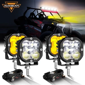 Auxbeam 4PCS 3INCH LED Cube Pods Work Light Spot Flood Beam Offroad ATV UTV - Foto 1 di 11