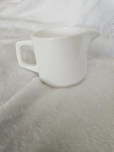 Vintage Arcopal France Restaurant Milk Glass Creamer 2.5" White Jug Pitcher Look - Picture 1 of 9