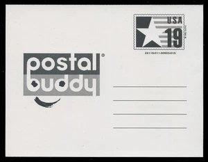 CVUX4a 19c STAR & FLAG PLUS LOGO POSTAL BUDDY CARD #4a - Picture 1 of 4