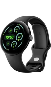NOWY ZAPIECZĘTOWANY Google Pixel Watch 3 WiFi 41mm matowy czarny obsydian pasek SMARTWATCH - Zdjęcie 1 z 4