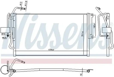 Condensador del aire acondicionado R 134 a 94653 NISSENS para OPEL VECTRA B - Imagen 1 de 4