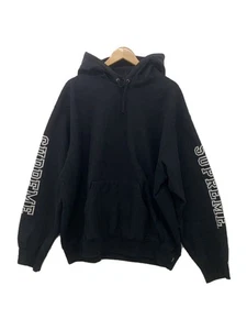 Supreme Hoodie 24FW Collegiate Sleeve Hooded Sweatshirt L Black Comfortable - Picture 1 of 6