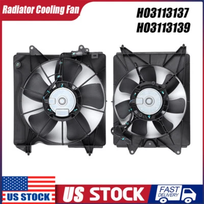 2PCS AC Condenser Radiator Cooling Fan For 2016-2018 Honda HR-V 1.8L HO3113137 Foto 1 de 4