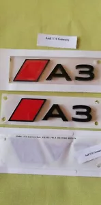 Original Audi A3 Schriftzug schwarz Tuning Raute Exclusive Black Edition Emblem - Bild 1 von 9