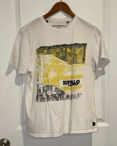 Buffalo David Bitton Mens Size S White Graphic Crew-Neck T-Shirt - Picture 1 of 4