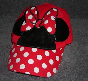 CHILDRENS DISNEY MINNIE MOUSE WITH VINYL EARS ADJUSTABLE BASEBALL CAP - Picture 1 of 1