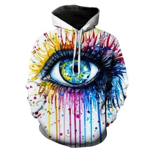 New Fashion 3D Men Women's Unisex Hoodie Sweater Sweatshirt Jacket Graphic Tops - Picture 1 of 3