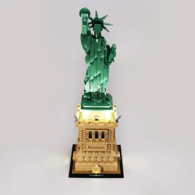 LED Lighting Kit for Architecture Statue of Liberty LEGOs 21042 USB light - Image 1 of 4