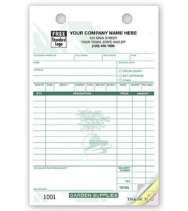 500 Garden Supply Register Form - 3 Part Large Classic / Nebs Deluxe No. 2519T - Picture 1 of 1