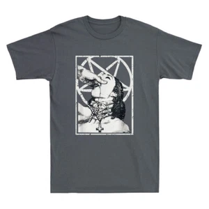 Choke Me Satan Unholy Occult Gothic Evil Funny Retro Men's Short Sleeve T-Shirt - Picture 1 of 8