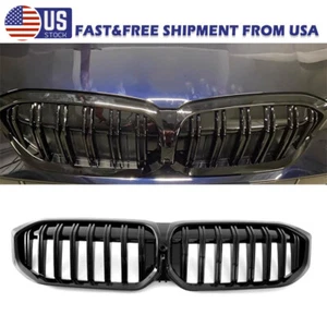 For BMW G20 320i 330i M340i 2023 2024 Gloss Black Front Kidney Grille Grill Trim - Picture 1 of 14