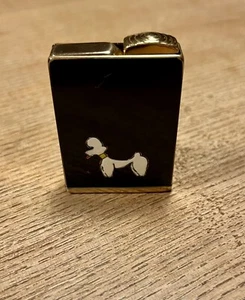 Consul Amor Atomizer Zerstäuber Parfum Emailliert Gold Pudel Weiß - Zdjęcie 1 z 7