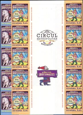 Romania 2017 Clowns/Circus/Horse/Acrobats/Poster 10 x 4v sets GUTTER PRS  b9573d - Image 1 of 2