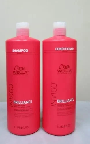 (2 УПАКОВКИ) Шампунь и кондиционер Wella Invigo Brilliance тонкий/нормальный, 33,8 унц с насосом - Изображение 1 из 1