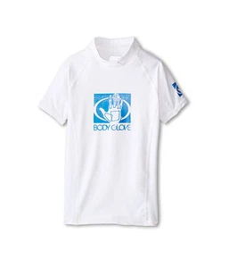 Body Glove 6 Kids White Basic Short Sleeve S/A Rash Guard UV Shirt NWT Logo - Picture 1 of 2